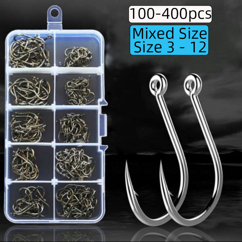Fishing Hook Circle - 100-400pc/Kotak 3 # -12 # Mata