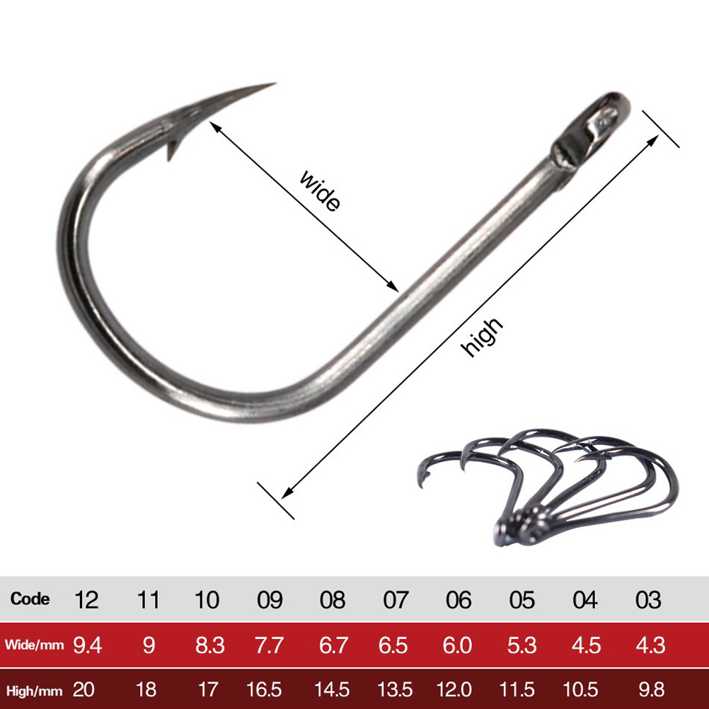 100-400pc/Kotak 3 # -12 #   Ma - Fishing Hook Circle ulasan dan harga