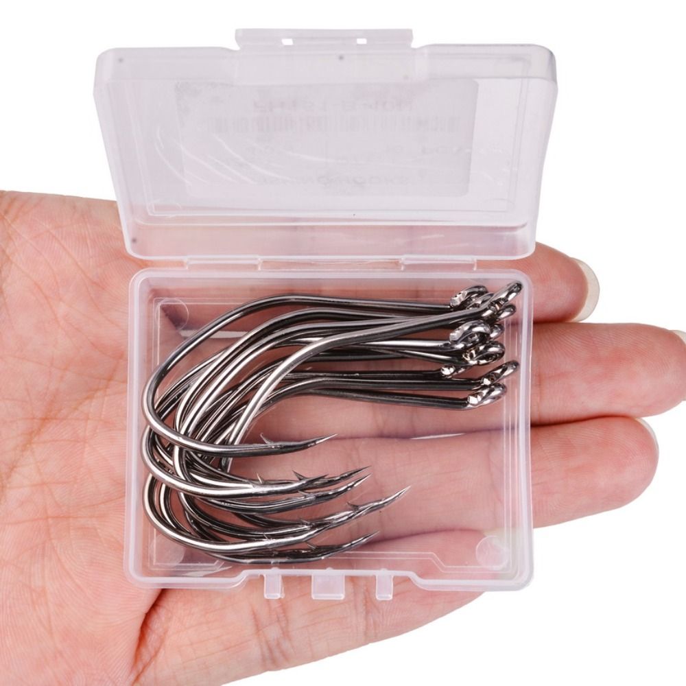 10 buah/boks mata kail pancing - Fishing Hook Circle ulasan dan harga