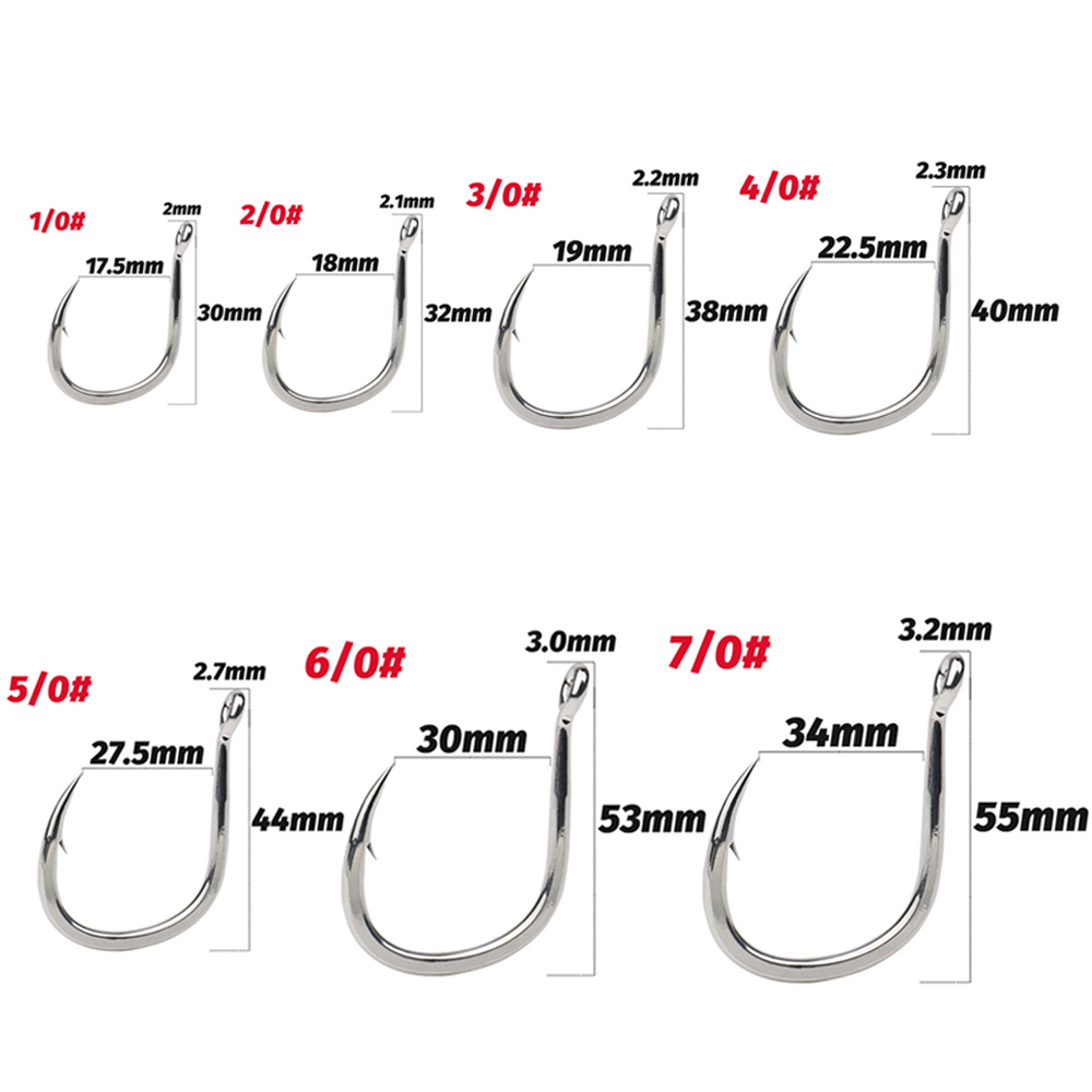 10 buah kail ikan besar 1/0-7/ - Fishing Hook Circle ulasan dan harga