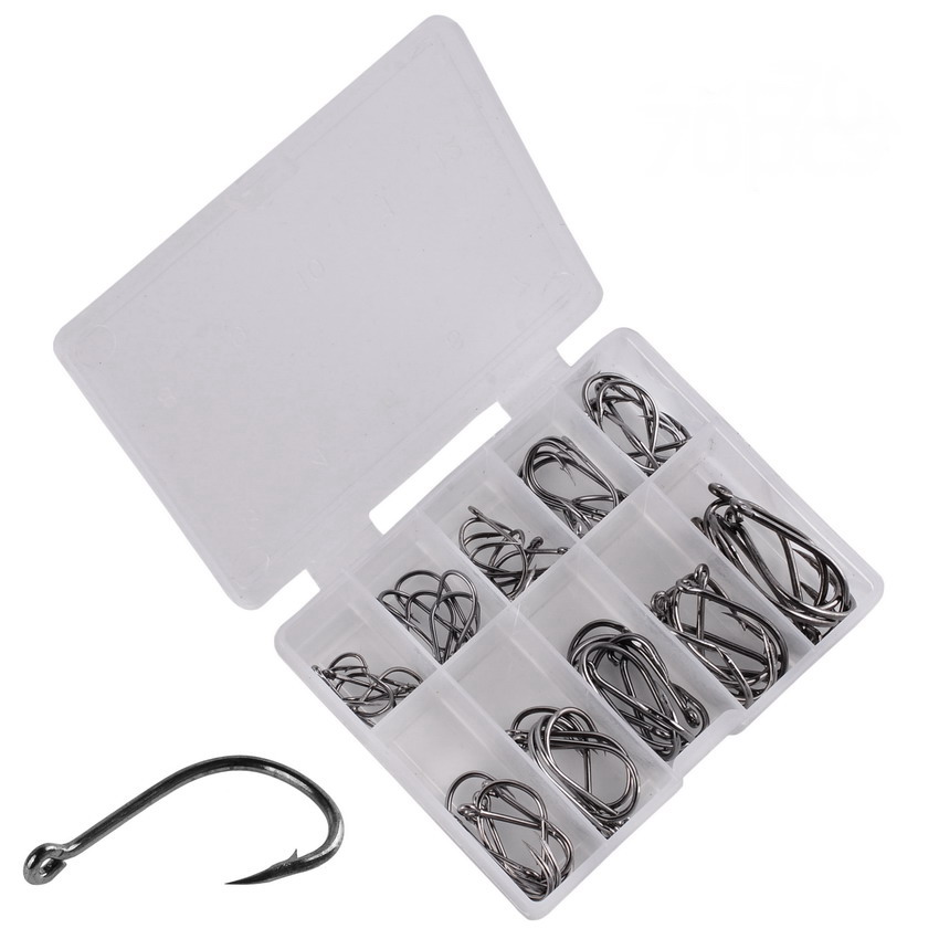 70 Buah/Boks Set Kait Pancing  - Fishing Hook Circle ulasan dan harga