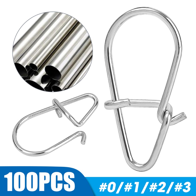 100 Buah Aksesori Klip Pengunc - Fishing Hook Stainless Steel ulasan dan harga