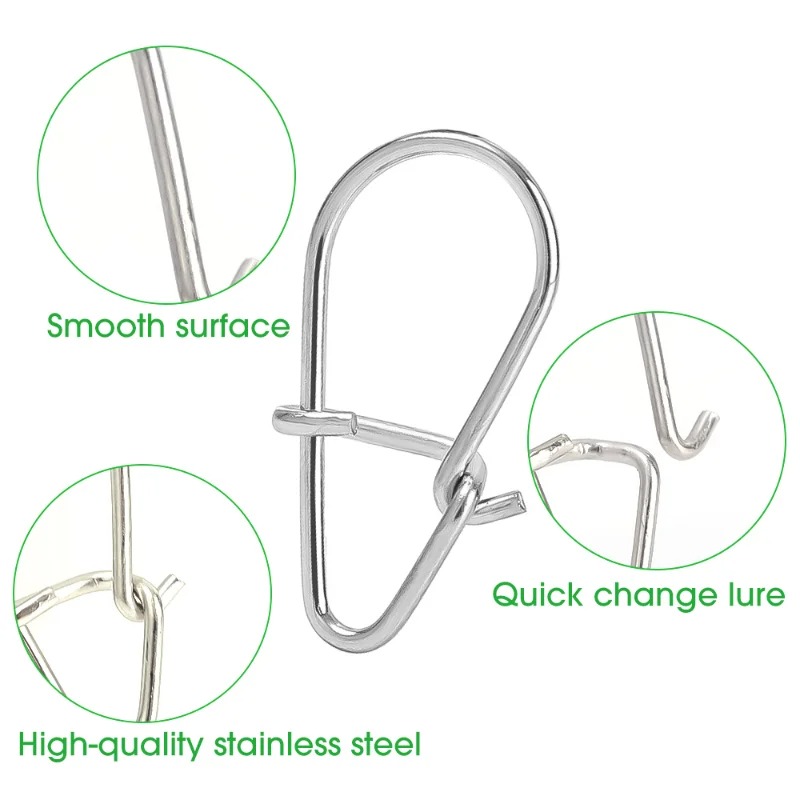 100 Buah Aksesori Klip Pengunc - Fishing Hook Stainless Steel ulasan dan harga